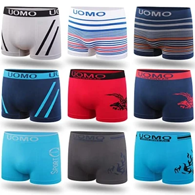 Abbildung von L&amp;K 10er Pack Herren Boxershort Unterwäsche Microfaser Retroshorts Mehrfabrig Gemischt Muster 1202 UN S/M
