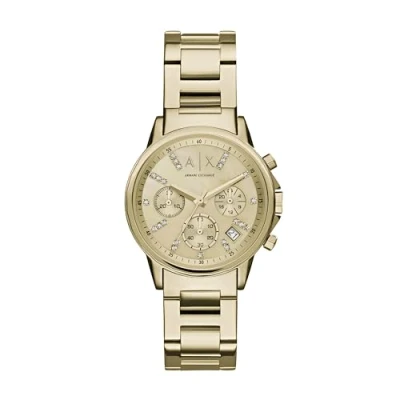 Abbildung von Armani Exchange Chronograph goldcoloured, Damen, Größe: One Size, Gold coloured