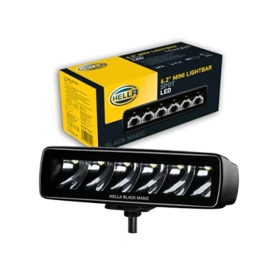 Abbildung von HELLA LED Lightbar Black Magic Zusatzscheinwerfer 6,2 Zoll 1600 echte Lumen Spotausleuchtung: rechteckig Arbeitsscheinwerfer 12V 24V für Auto Pickup LKW SUV ATV Motorrad 1FB 358 176 211