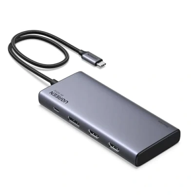 Abbildung von UGREEN Revodok Pro 308 Triple Display Docking Station USB C Hub 2HDMI DP(4K@60Hz max.), 10Gbps 4*USB Ports(2*USB A &amp; 2*USB C), PD 100W, Kompatibel mit Zenbook, MateBook usw.