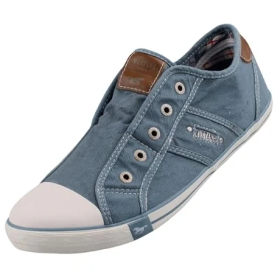 Abbildung von MUSTANG Damen Canvas Sneaker Graublau, Schuhgröße:EUR 38