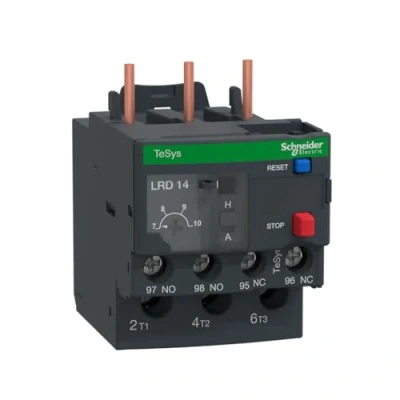 Abbildung von Schneider Electric TeSys Motorschutzrelais, 7 10A, 1S+1Ö, Klasse Überlasterlais, Artikelnummer LRD14