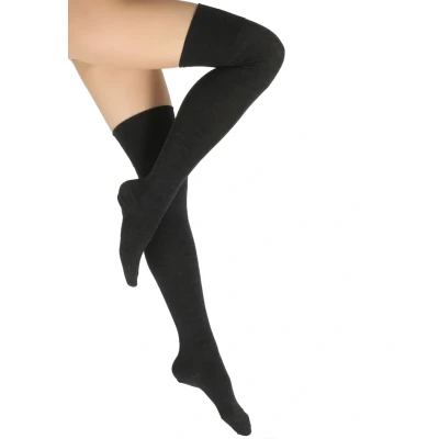 Abbildung von Falke Softmerino Overknees warm Kniestrümpfe, Damen, Größe: 37/38, Anthrazit