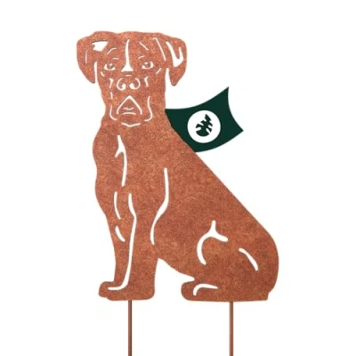 Abbildung von VERDOBA Boxer Gartendeko Rost Hund Gartenstecker Deko für Garten Hundefiguren aus Eisen mit Rostpatina Rostdeko den Garten, Balkon &amp; Terrasse