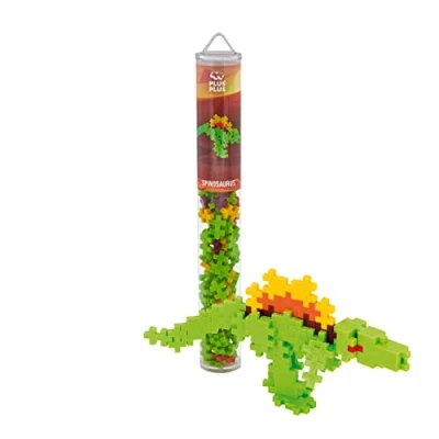 Abbildung von Plus 9604238 Kreativ Bausteine Tube, Spinosaurus, Dinosaurier, Geniales Konstruktionsspielzeug, 100 Teile