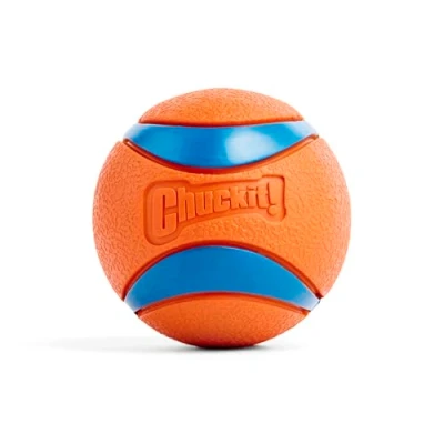 Abbildung von Chuckit Ultra Ball Large 1 Jagdball für Hunde Robuster und vielseitiger der auf Wasseroberfläche schwimmt Kompatibel mit Launchern 7,5 cm Durchmesser