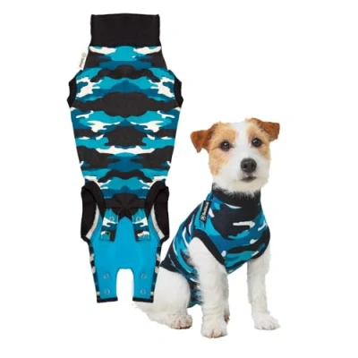 Abbildung von Suitical Recovery Suit Hund, S, Blau Camouflage