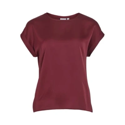 Abbildung von VILA Viellette Tshirt basic, Damen, Größe: 36, Weinrot
