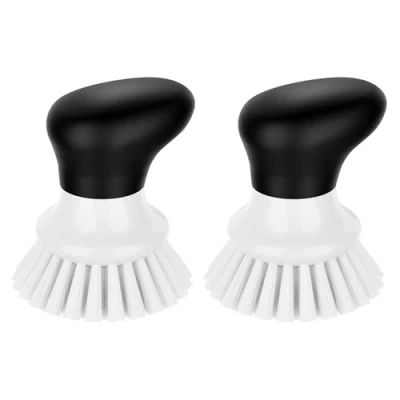 Abbildung von MR.SIGA Geschirrscheuerbürste, Handflächenbürste, Geschirrschrubber mit ergonomischem Griff, Küchenbürsten für Geschirr, Weiß, 2 Stück