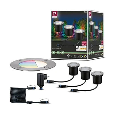 Abbildung von Paulmann 94275 Plug &amp; Shine Aussenleuchte ZigBee Basisset Bodeneinbauleuchte