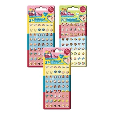 Abbildung von CRAZE Klebeohrringe Mädchen BIBI &amp; Tina Kinderschmuck Ohrringe zum Aufkleben Sticker Earrings 162 Stück im Set