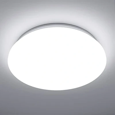 Abbildung von Lepro Deckenlampe 18W, LED Deckenleuchte Bad 1200LM Ø28cm 5000K für Badezimmer Flur Küche Wohnzimmer Schlafzimmer Balkon Licht, Rund Kaltweiß Badezimmerlampe, Panel Flach Lampe, IP20 Badlampe