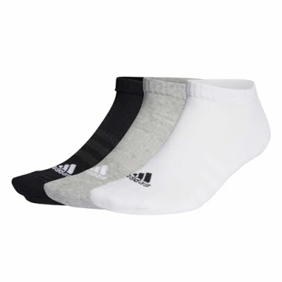 Abbildung von Adidas, Set Di 3 Paia Calzini Invisibili Adidas Thin &amp; Light, Socken, Mittel Graue /Weiß/Schwarz, S, Unisex Adult