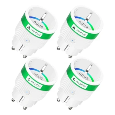 Abbildung von NOUS A8M Matter Smart Steckdose mit Stromverbrauch,16A 3840W, Kompatibel Alexa, Google Home, Tuya, Apple Things, App Fernbedienung, 2.4 GHz WiFi, IP20