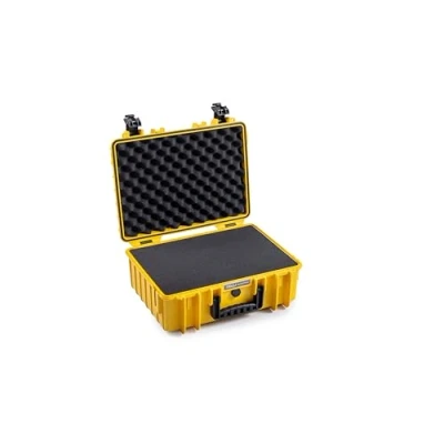 Abbildung von B&amp;W Transportkoffer Outdoor Typ 5000 Gelb mit Würfelschaum wasserdicht nach IP67 Zertifizierung, staubdicht, bruchsicher und unverwüstlich