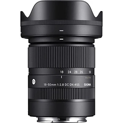 Abbildung von Sigma 18 50mm F2.8 DC DN Contemporary für Sony E Objektivbajonett, schwarz