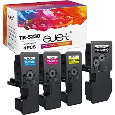 Abbildung von ejet Kompatibel Tonerkartusche als Ersatz für Kyocera TK5230 TK5230K TK 5230C 5230M 5230Y ECOSYS M5521CDN M5521CDW P5021CDN P5021CDW (Schwarz,Cyan,Gelb,Magenta, 4er Pack)