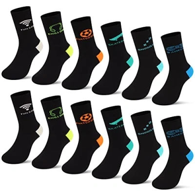 Abbildung von L&amp;K II 12er Kindersocken Sportsocken für Jungen Junior aus Baumwolle Wintersocken Fußball 2874 39 42