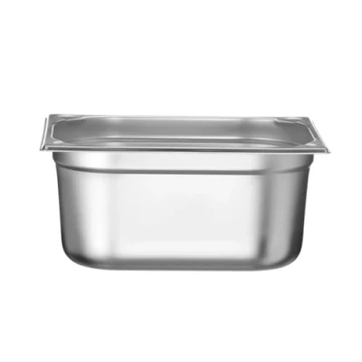 Abbildung von HENDI Gastronormbehälter, Temperaturbeständig von 40 bis 300C, Heissluftöfen Kühl und Tiefkühlschränken Chafing Dishes Bain Marie, Stapelbar, 9.5L, GN 1/2, 325x265x(H)150mm, Edelstahl