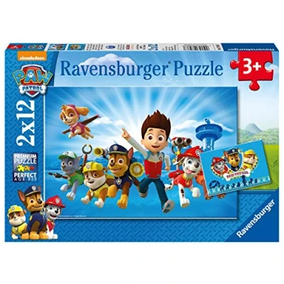 Abbildung von Ravensburger Kinderpuzzle 07586 Ryder und die Paw Patrol Puzzle für Kinder ab 3 Jahren, mit 2x12 Teilen