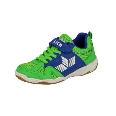 Abbildung von Lico Sport VS Unisex Kinder Hallenturnschuh, Grün/ Blau, 34 EU