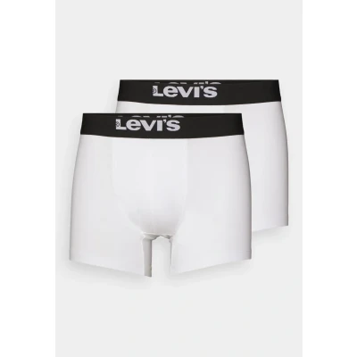 Abbildung von Levi&#039;s MEN Solid Basic Organic 2 PACK Panties, Herren, Größe: Small, White/black