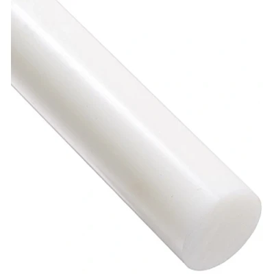 Abbildung von HDPE Rundstab aus hochdichtem Polyethylen, durchscheinend weiß, 20 mm Durchmesser x 300 Länge, Grad A PE 500