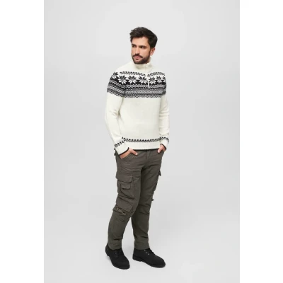 Abbildung von Brandit Troyer Norweger Strickpullover, Herren, Größe: Medium, White