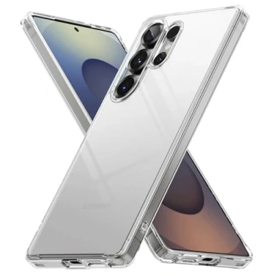 Abbildung von Ringke Fusion Case [Langanhaltende Transparenz] Kompatibel mit Samsung Galaxy S25 Ultra Hülle, Weiche Bumper Hart Transparent Back Minimale Gelbfärbung Kratzfest Handyhülle Clear