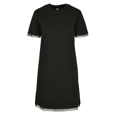 Abbildung von Urban Classics BOXY LACE Jerseykleid, Damen, Größe: XS, Black