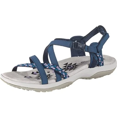 Abbildung von Skechers Damen Reggae Slim Vacay Slingback Sandalen, Navy Duraleather/Webbing, 40 EU