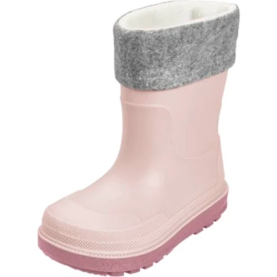 Abbildung von Playshoes Regenstiefel mit Futter (Herausnehmbar) Unisex Kinder Gummistiefel, Rosa Socke, 33 EU