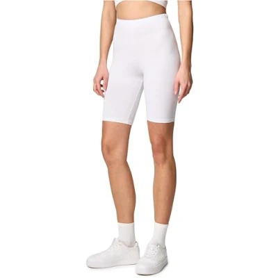 Abbildung von Merry Style Damen Sport Leggings kurz Sportleggings Radlerhose Sporthose aus Baumwolle MS10 200 (Weiß, XXL)
