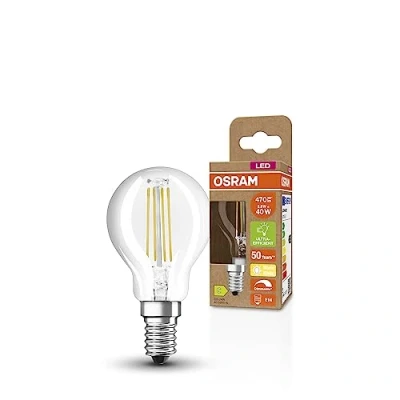 Abbildung von OSRAM SUPERSTAR+ CLASSIC P FIL 40 LED Lampe, E14, Miniballform, 2,9W, 470lm, 2700K, warmweißes Licht, dimmbar, Filament Technologie, sehr geringer Energieverbrauch, Energieeffizienzklasse C