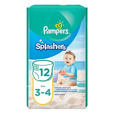 Abbildung von Pampers Splashers Badehose, Größe 3 4, 6 12 kg, Tragetasche, Stück