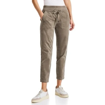 Abbildung von Street One Damen 3715975 Loose Fit Cordhose, bark Brown, 38W x 28L