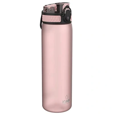 Abbildung von Ion8 Trinkflasche, 500 ml, Auslaufsicher, Einhandöffnung, Sichere Verriegelung, Spülmaschinenfest, BPA frei, Tragegriff, Klappdeckel, Leicht zu Reinigen, Klimaneutral, Rose