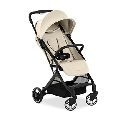 Abbildung von Hauck Reisebuggy Travel N Care Plus mit Liegefunktion, nur 7,2 kg, UV Schutz 50+, bis 25 kg belastbar (22 Kind + 3 Korb), Klein Faltbar (Vanilla)