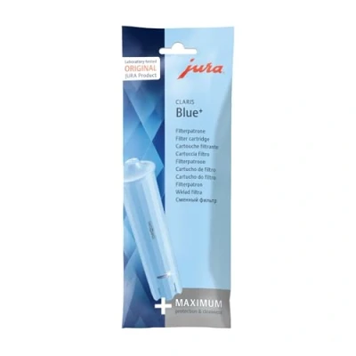 Abbildung von JURA original CLARIS Blue+ Filterpatrone mit dem Plus an Hygiene TÜV zertifizierte 1er Pack 24228