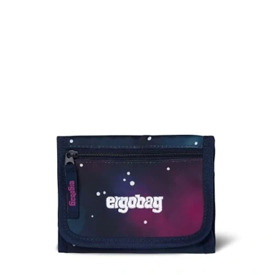 Abbildung von ergobag Brustbeutel Geldbeutel, Mini Portemonnaie mit Kleingeldfach, Sichtfenster für Mädchen und Jungen Bärlaxy Lila