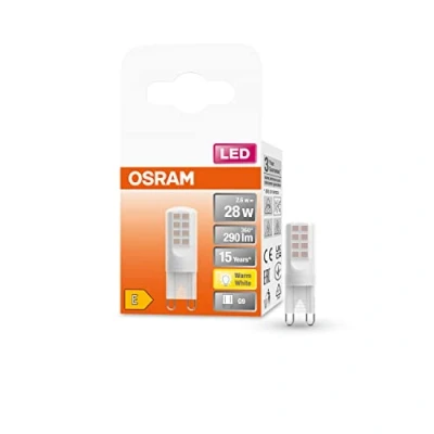 Abbildung von OSRAM Star PIN LED Lampe für G9 Sockel, matte Optik ,Warmweiß (2700K), 290 Lumen, Ersatz herkömmliche 28W Leuchtmittel, nicht dimmbar, 1 er Pack