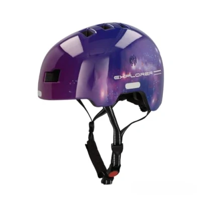 Abbildung von FISCHER BMX Fahrradhelm, Radhelm, Dirt Bike Helm Plus Explorer, S/M, 54 59cm, blau, mit integriertem LED Rücklicht