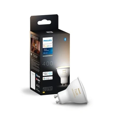 Abbildung von Philips Hue GU10 smarte Lampe, dimmbares warmweißes Licht, 1er Pack, Bluetooth kompatibel, Sprachsteuerung mit Alexa, Apple Home und Google