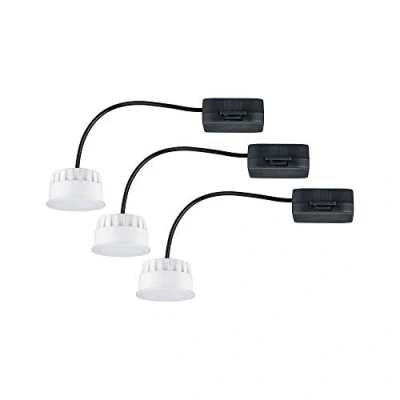 Abbildung von Paulmann 92472 LED Einbauleuchte Modul Choose Coin 3er Set rund 50mm 3x6W 3x470lm 230V 2700K Satin Deckenspot Kunststoff