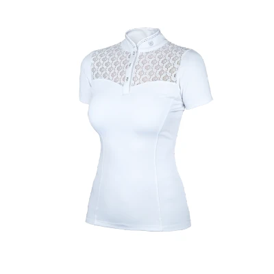 Abbildung von Equestrian Stockholm Competition Shirt Crystal Champion Top White