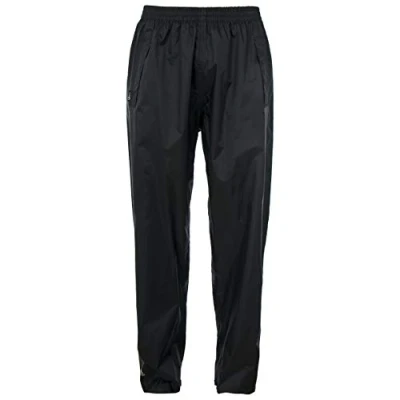 Abbildung von Trespass Qikpac Pant, Flint, L, Kompakt Zusammenrollbare Wasserdichte Regenhose mit 3 Taschenöffnungen für Damen und Herren / Unisex, Large, Grau