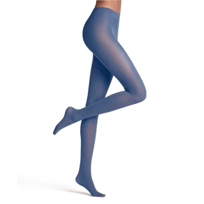 Abbildung von FALKE Damen Strumpfhose Matt Deluxe 30 DEN W Ti transparent einfarbig 1 Stück, Blau Smoky Blue 6483, XL