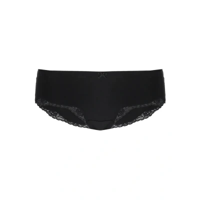 Abbildung von Schiesser Damen Hipster Mit Spitze Pure Cotton Bikinislip, Schwarz_157413, 36 EU