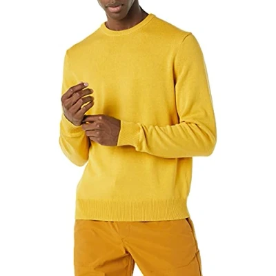 Abbildung von Amazon Essentials Herren Pullover mit Rundhalsausschnitt (in Übergrößen erhältlich), Gold, XL