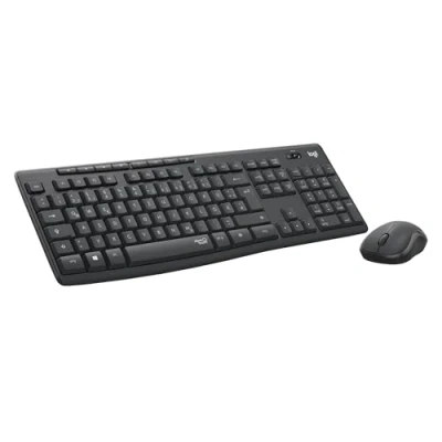 Abbildung von Logitech MK295 kabelloses Tastatur Maus Set mit SilentTouch Technologie, Shortcut Tasten, optischer Spurführung, Nano USB Empfänger, verzögerungsfreier Drahtlosverbindung, QWERTZ layout Graphit, PC